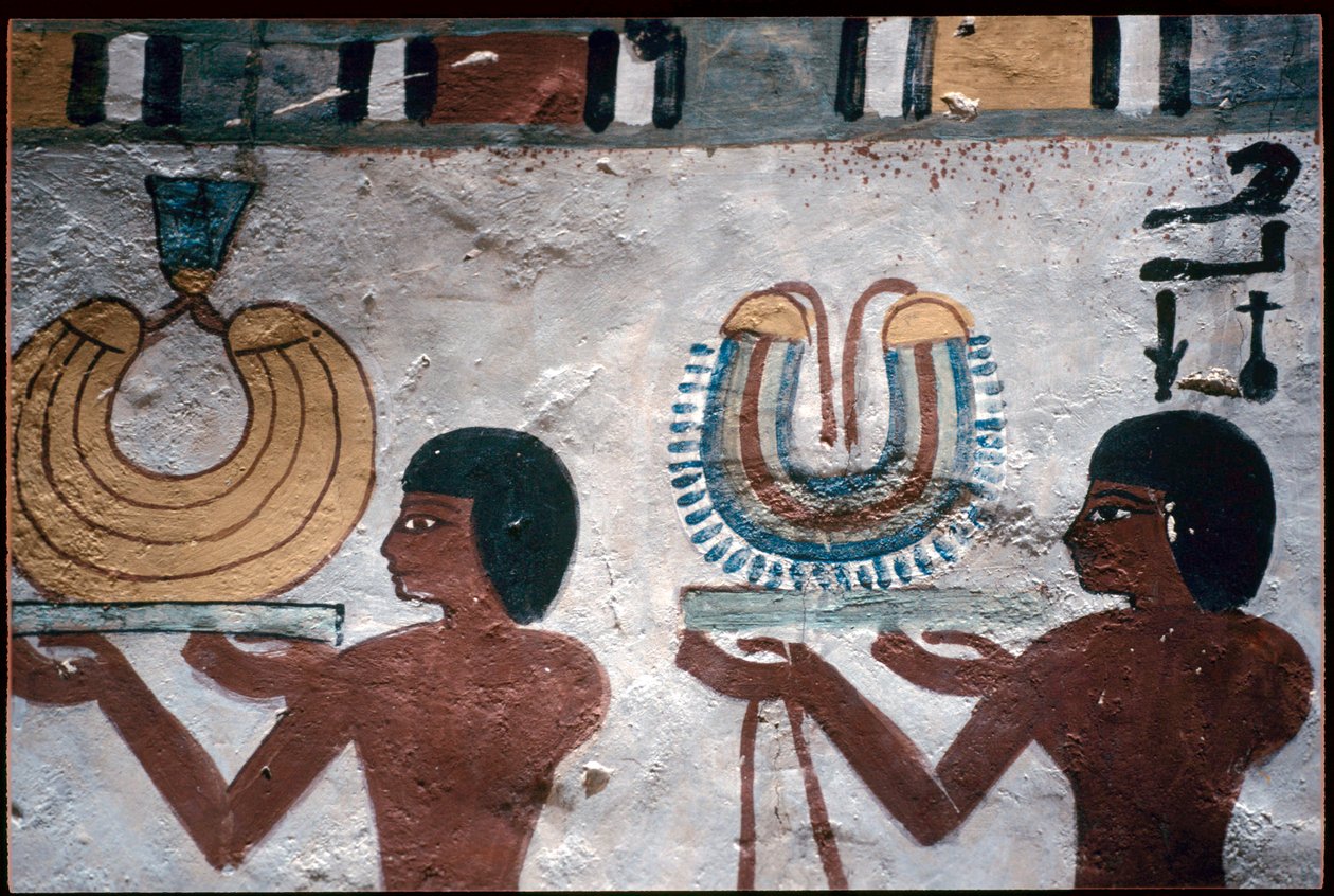 Antiguo Egipto, Pintura mural, Tumba de Sennufer, Tumba de los Nobles, Tebas de Egyptian Egyptian