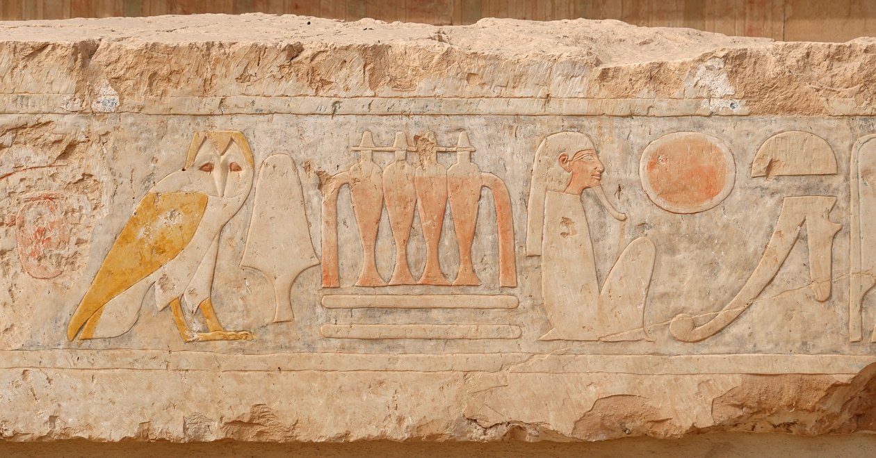 Bajo relieve. Templo funerario de Hatshepsut, Deir el Bahari de Egyptian Egyptian