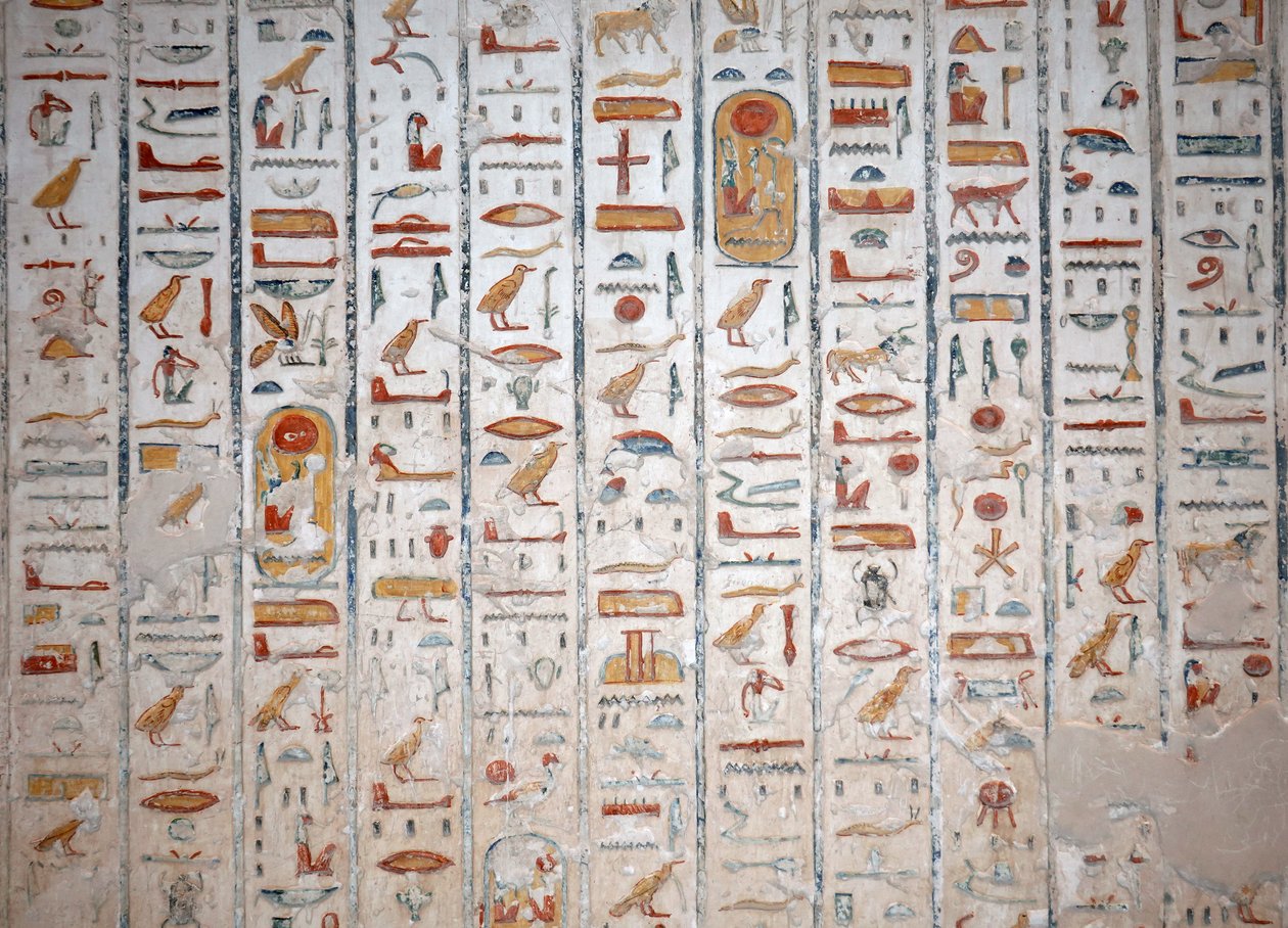 Jeroglífico mural, Valle de los Reyes, Luxor de Egyptian Egyptian