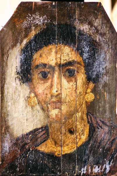 Retrato de mujer, c.100-300 (encáustica sobre tabla) de Egyptian Egyptian