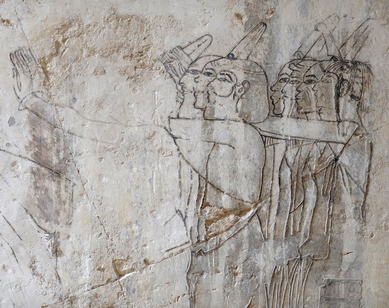 Dibujo de un grupo de hombres, tumba de Ramose de Egyptian Egyptian