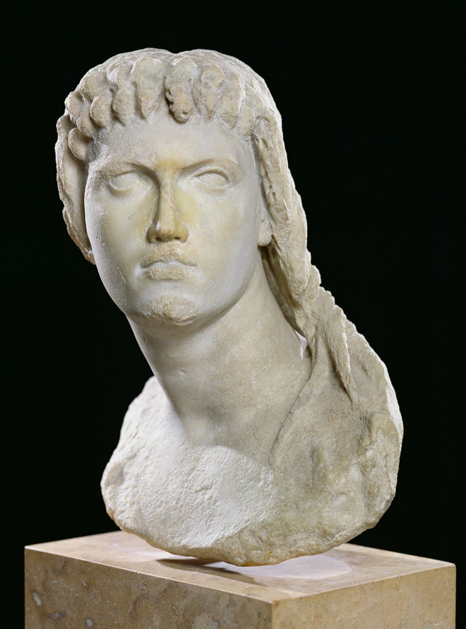 Busto de Cleopatra II (172-116 a.C.) o de su hija Cleopatra III (141-101 a.C.) de Egyptian Ptolemaic Period