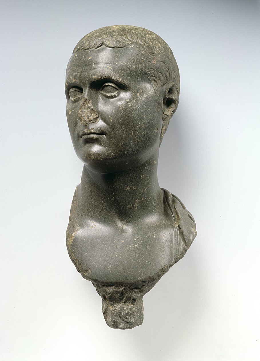 Busto de un noble romano, dicho ser Marco Antonio (c.82-30 a.C.), posiblemente de Alejandría, Egipto, 50 a.C. - 50 d.C. de Egyptian Ptolemaic Period