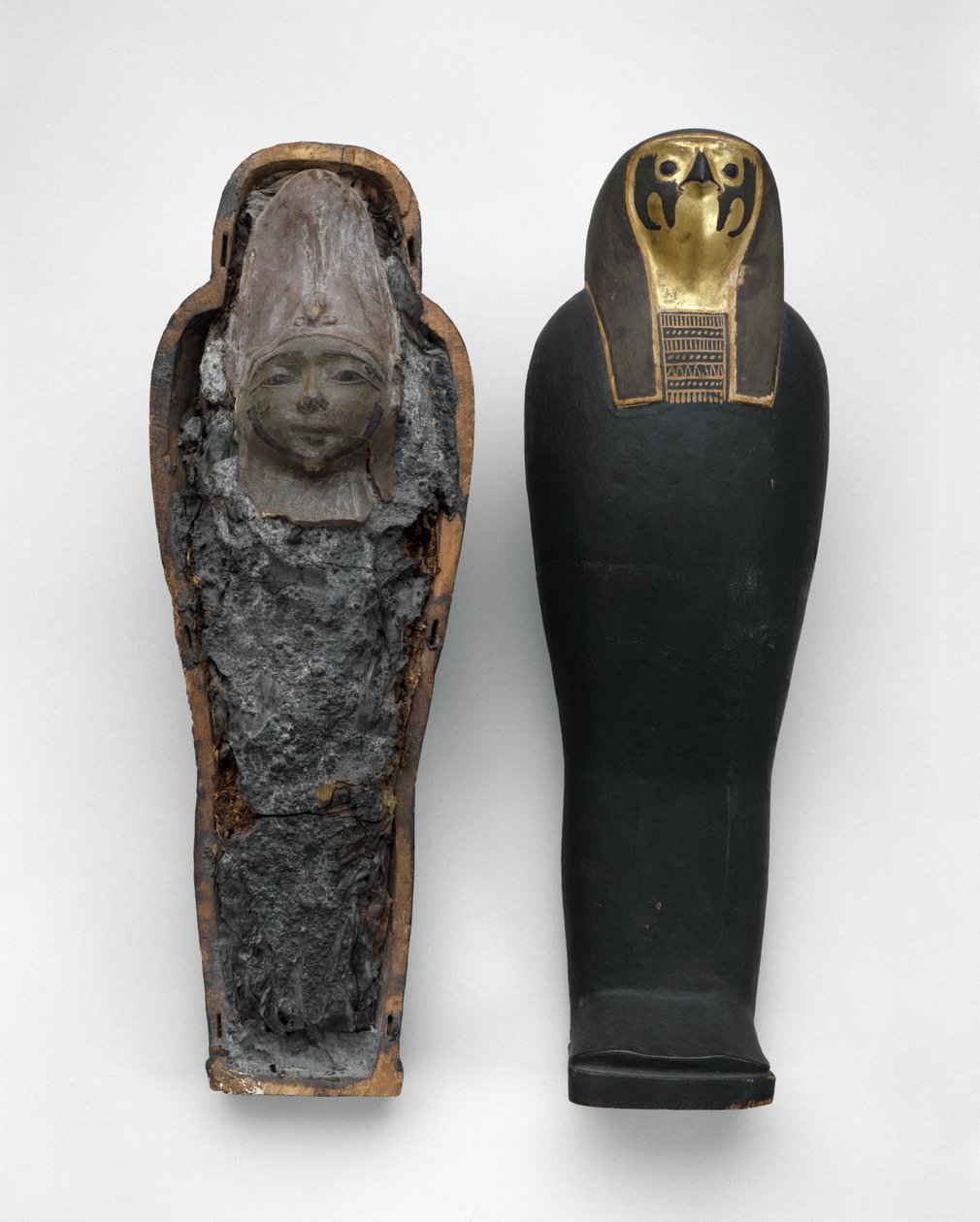 Ataúd en forma de halcón con momia de grano, 332-30 a.C. de Egyptian Ptolemaic Period