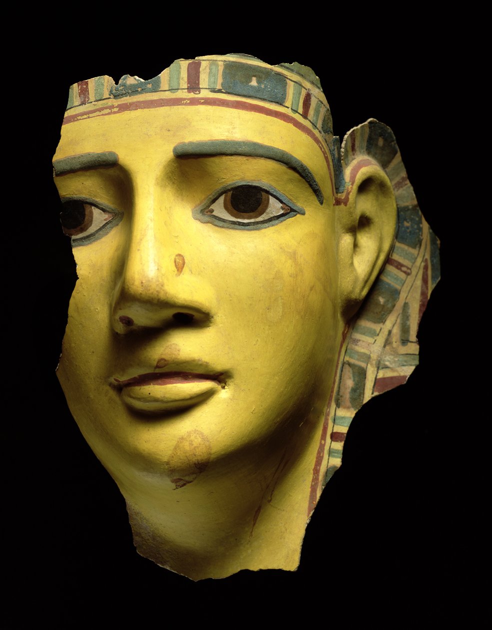 Máscara de momia (cartonaje policromado) de Egyptian Ptolemaic Period