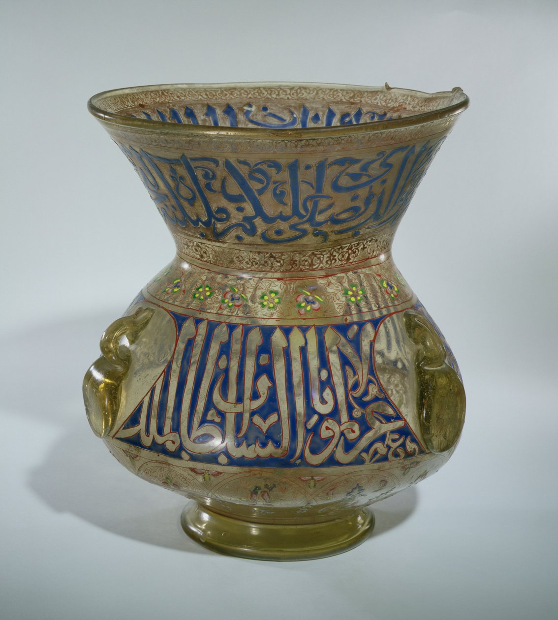 Lámpara de mezquita en nombre de al Malik al Nasu Muhammad, c.1300-1340 de Egyptian School