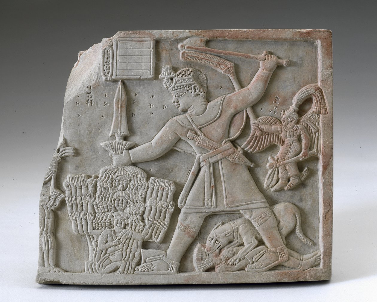 El príncipe Arikankharer matando a sus enemigos, Meroe de Egyptian School