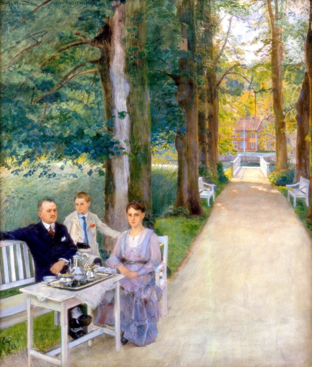 Joh Salve Kallevig, Gudrun Kallevig, Morten Kallevig, c. 1900-1928 de Hjalmer Eilif Emanuel Peterssen