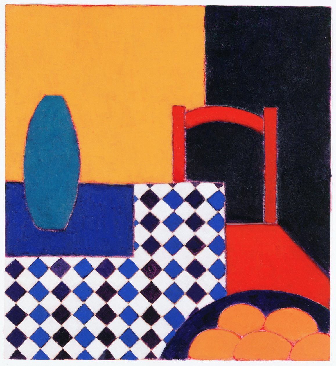 Naturaleza muerta con silla roja, 2002 de Eithne Contemporary Artist Donne