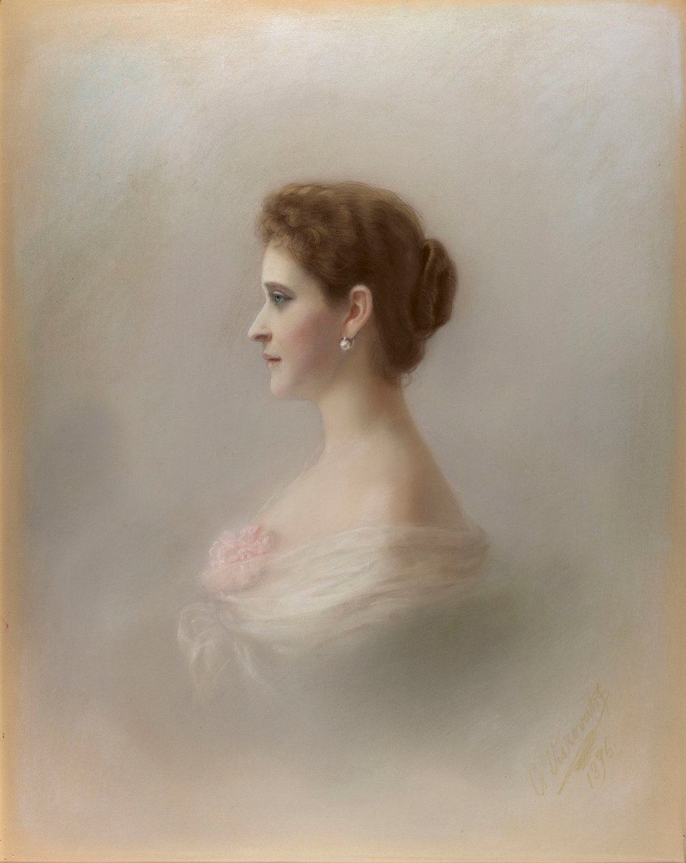 Retrato de la Gran Duquesa Elizaveta Fiódorovna, Princesa Isabel de Hesse y del Rin, 1896 de Ekaterina Ieronimovna Viskovatova