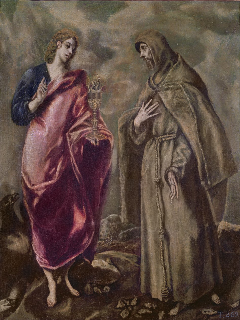 San Juan Evangelista y San Francisco de Asís, c.1608 de El Greco
