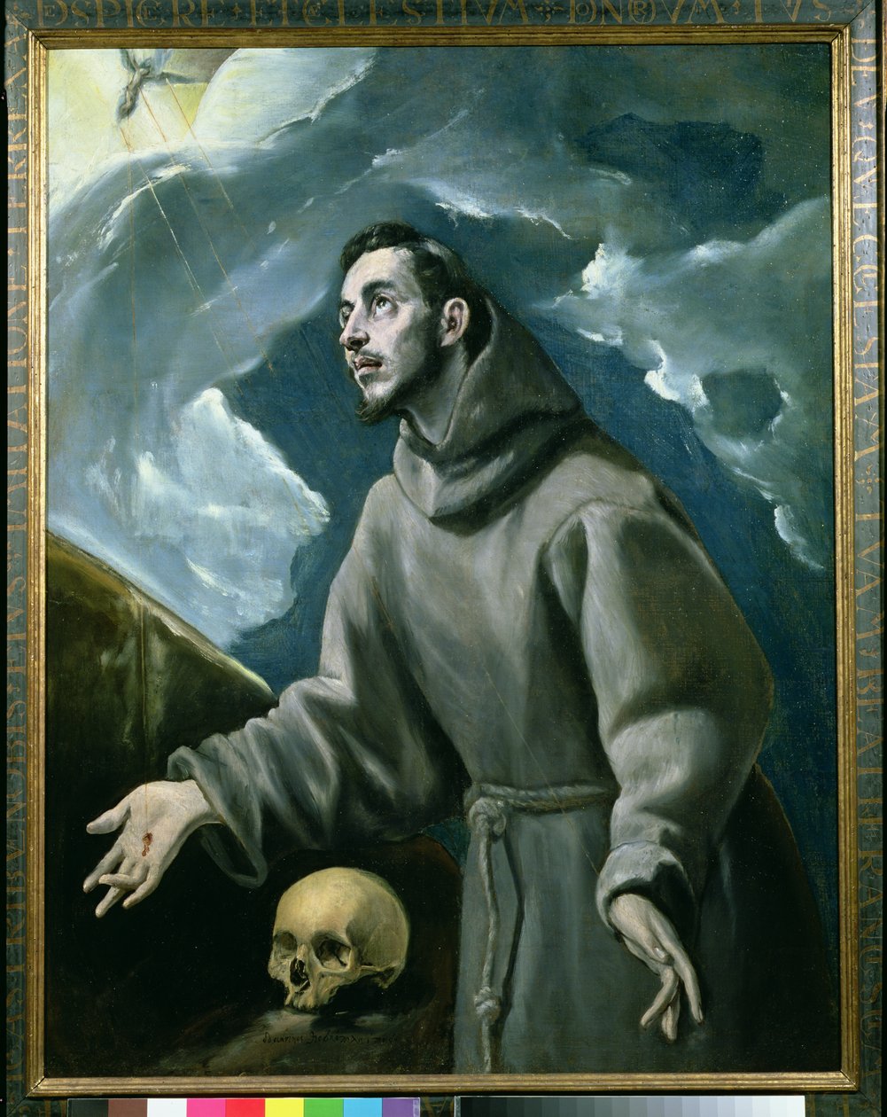 San Francisco recibiendo los estigmas de El Greco