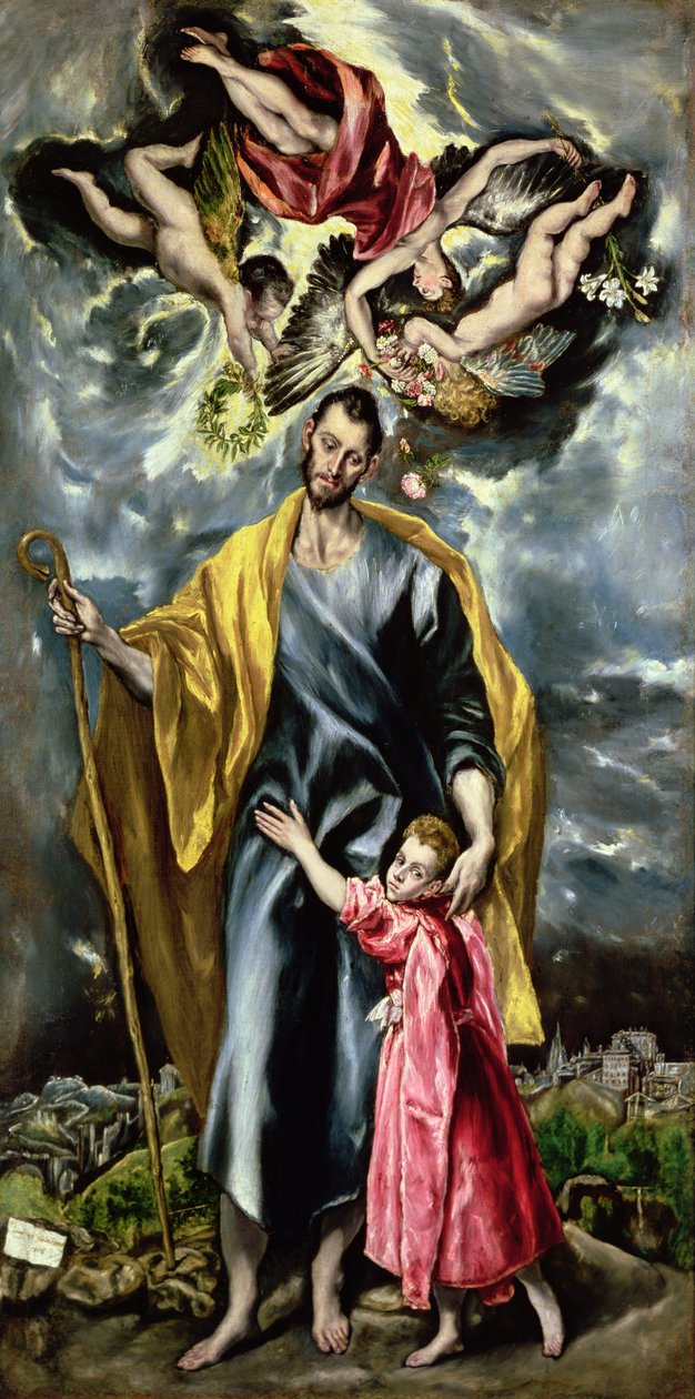 San José y el Niño Jesús, 1597-99 de El Greco