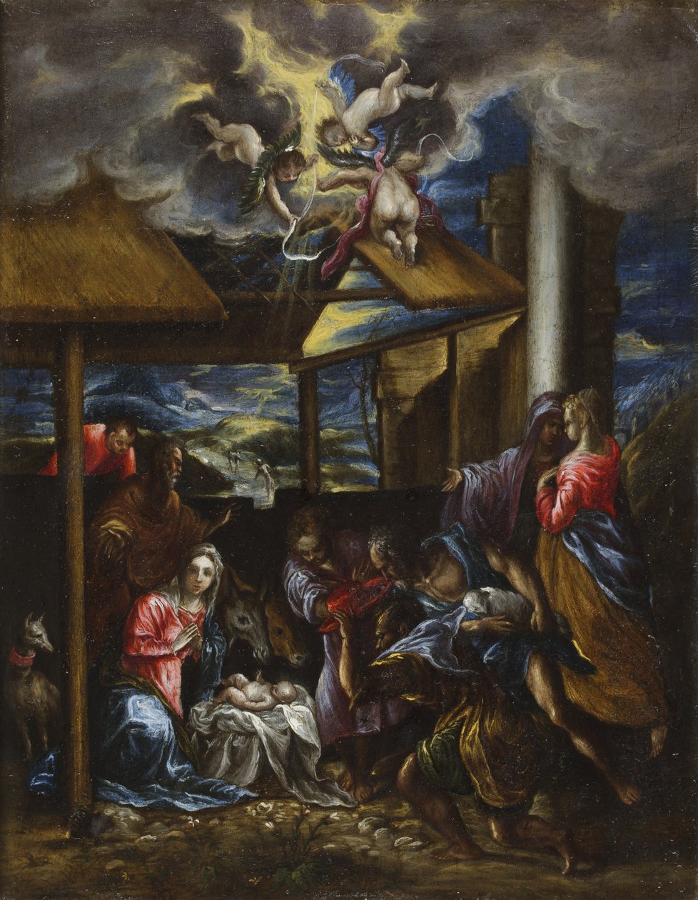 La Adoración de los Pastores, c.1576-77 de El Greco