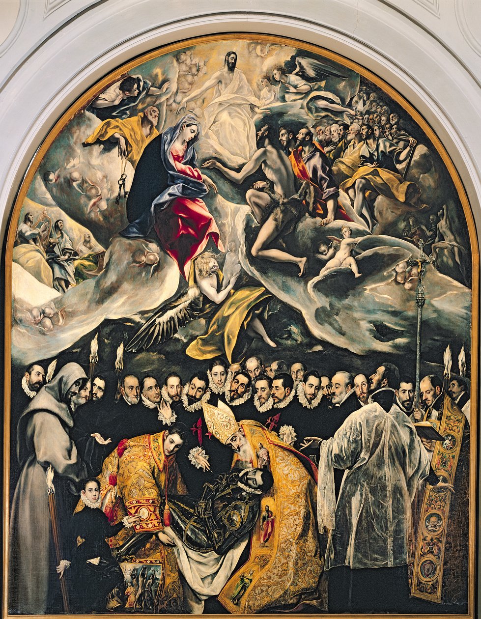 El Entierro del Conde Orgaz, de una Leyenda de 1323, 1586-88 de El Greco