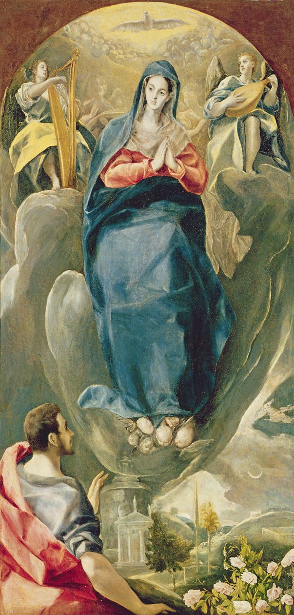 La Inmaculada Concepción contemplada por San Juan Evangelista de El Greco