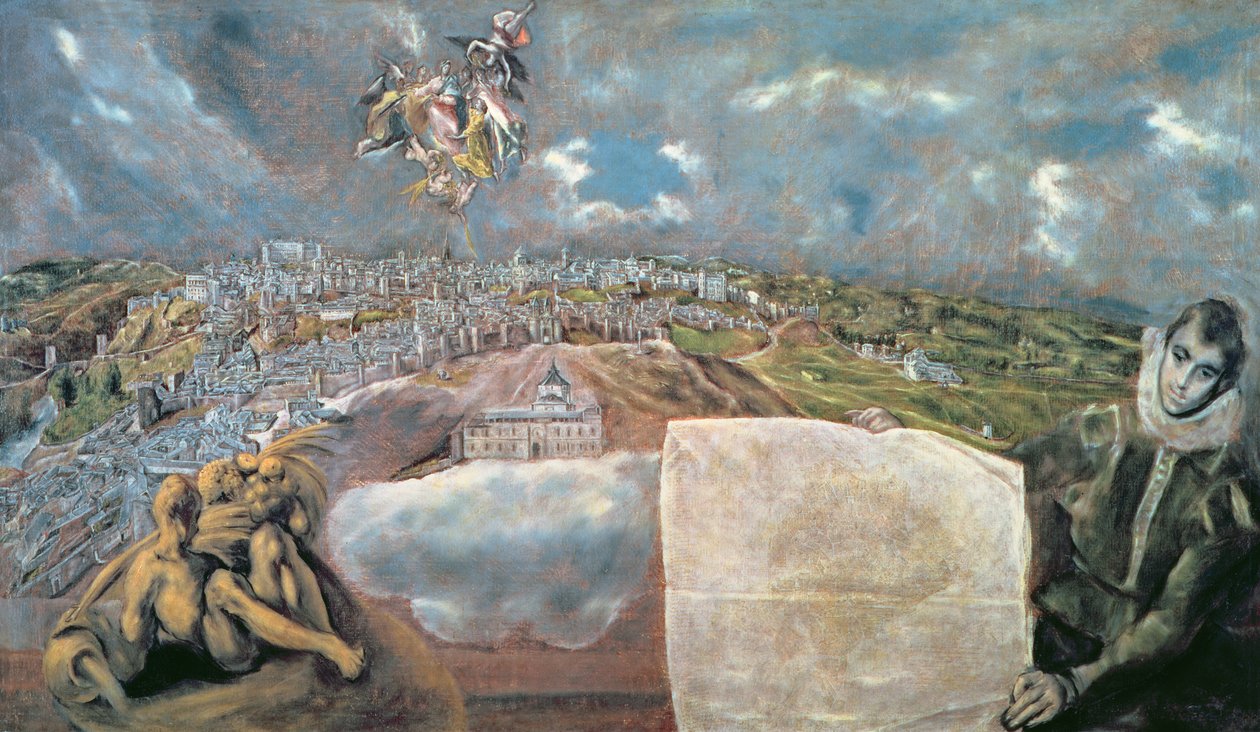 Vista y Mapa de la Ciudad de Toledo de El Greco