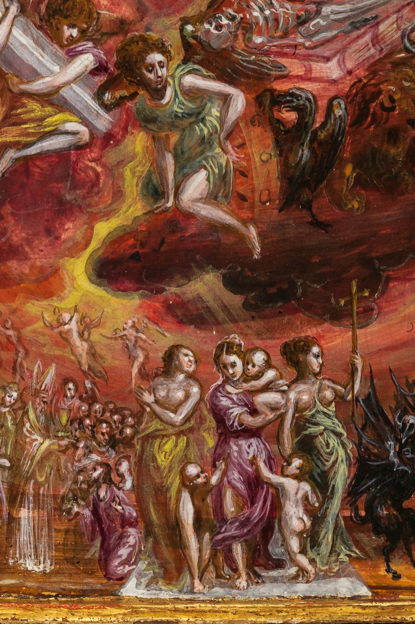 Altar portátil: panel central que representa una alegoría del Caballero Cristiano, detalle de 2384586 (temple grassa sobre tabla) de El Greco