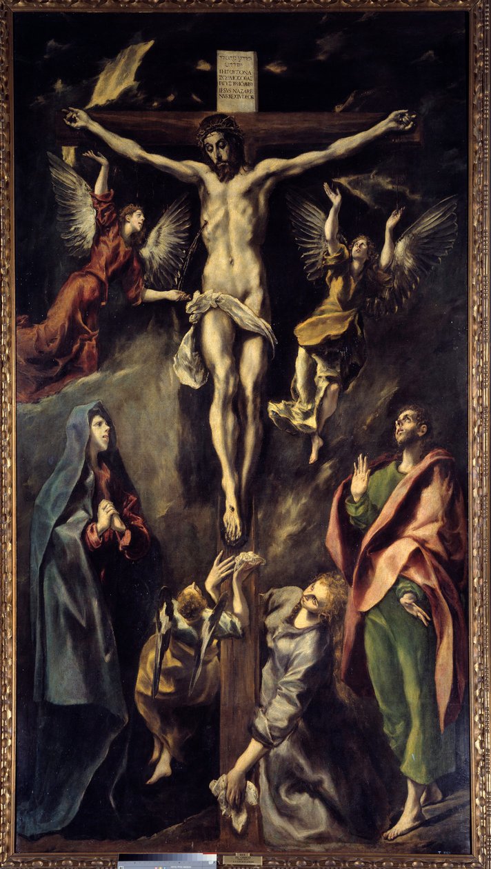 La crucifixión. Pintura de Domenikos Theotokopoulos dit El Greco (1541-1614) de El Greco