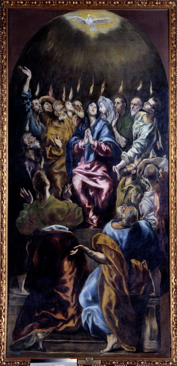 Pentecostés. Pintura de Domenikos Theotokopoulos conocido como El Greco de El Greco