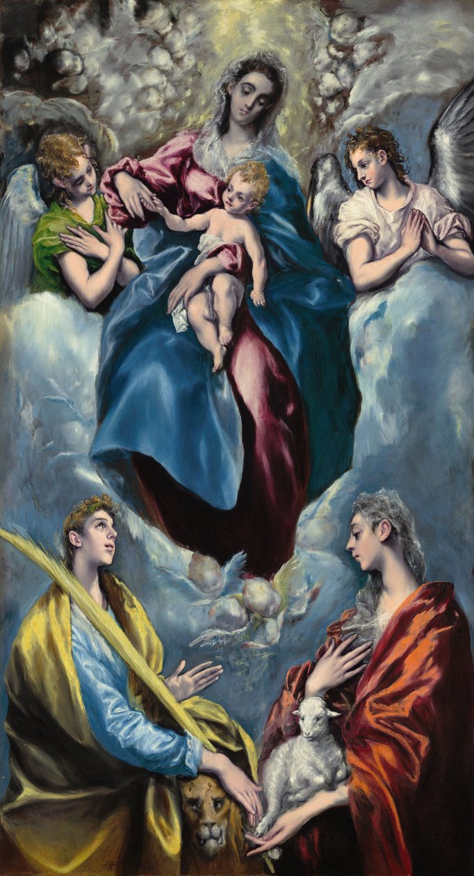 Virgen con el Niño, Santa Martina y Santa Inés de El Greco
