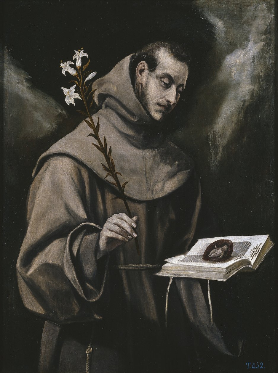 San Antonio de Padua, c. 1580 de El Greco