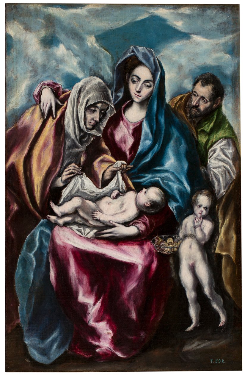 La Sagrada Familia con Santa Ana y San Juan de El Greco