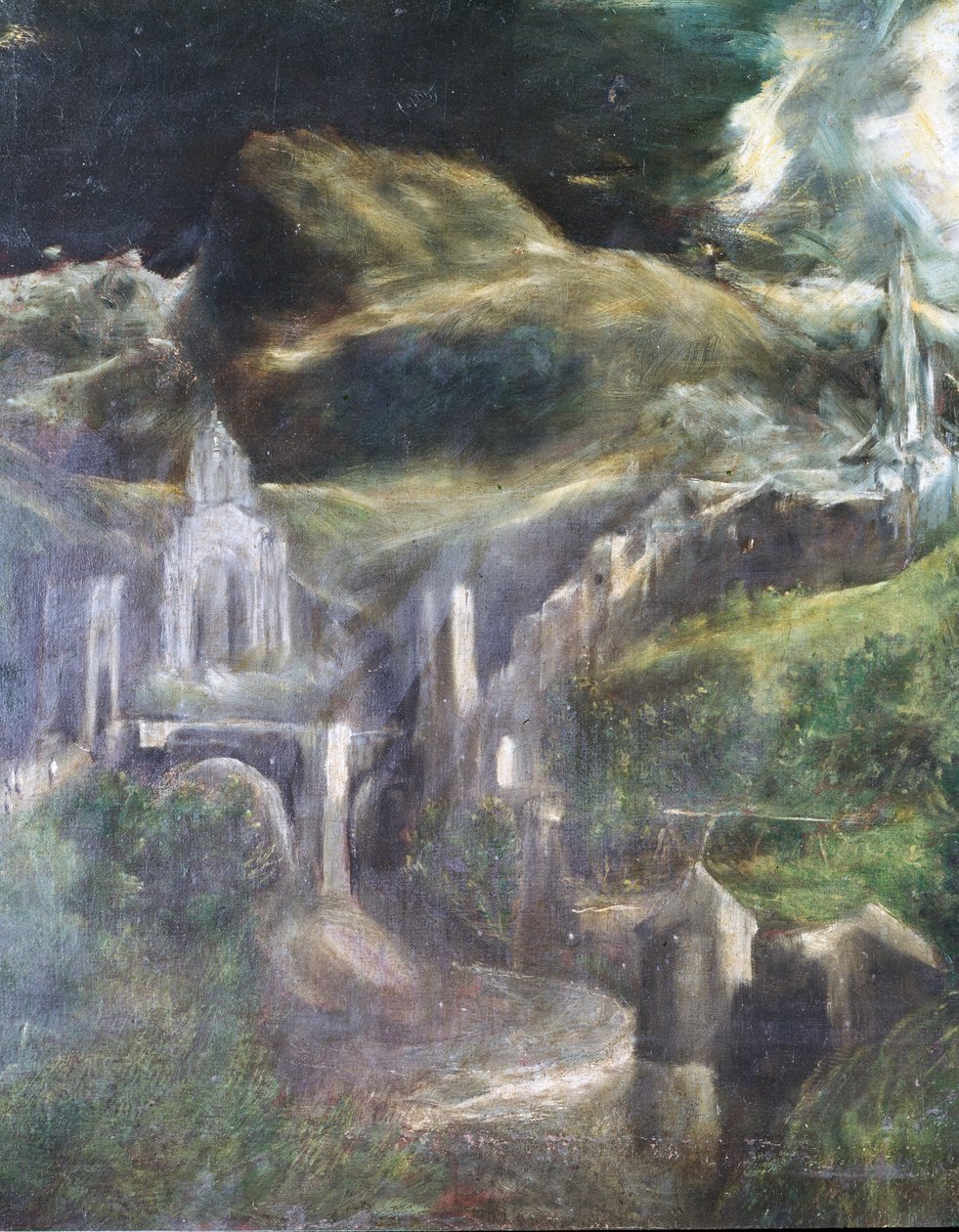 La Inmaculada Concepción (detalle de Toledo) de El Greco