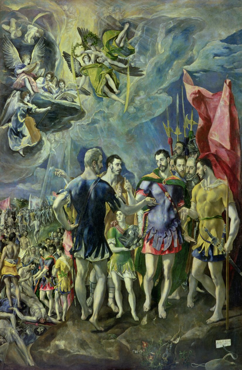 El martirio de San Mauricio, 1580-83 (detalle) de El Greco