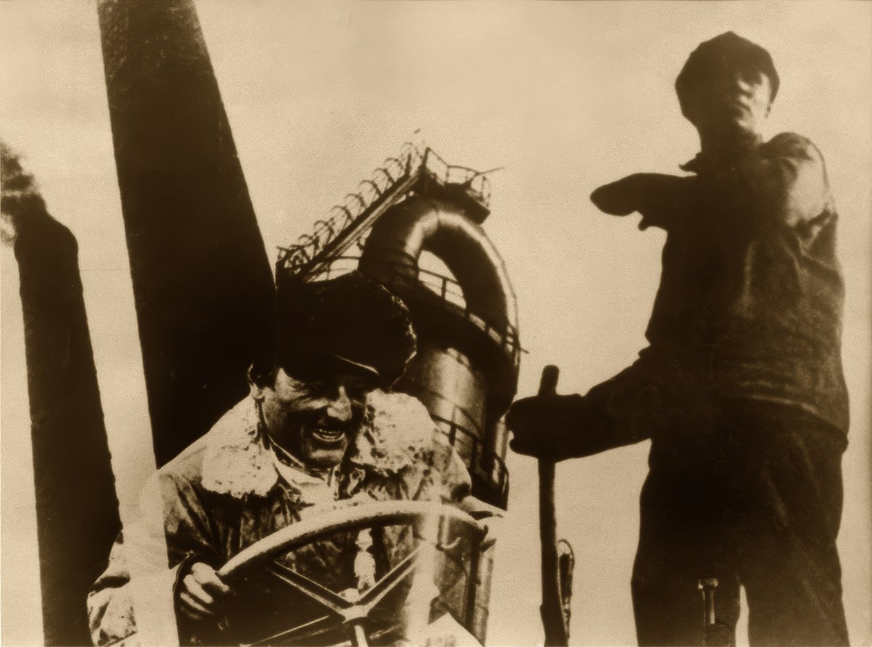 Trabajadores y chimeneas de Eliezer Markowich Lissitzky
