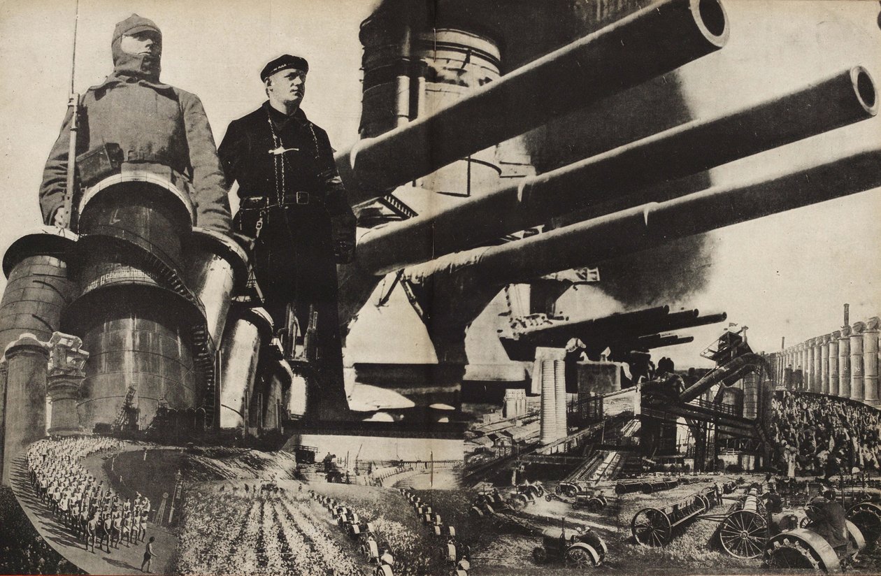 El Ejército Rojo. Ilustración de la URSS Construye el Socialismo, 1933 de Eliezer Markowich Lissitzky