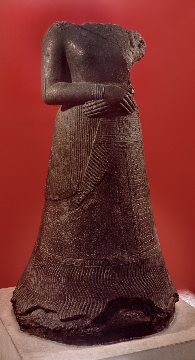 Estatua de Napirasu, esposa del Rey Elamita Untash-Napirisha, c.1340-1300 a.C. (bronce y cobre) de Elamite