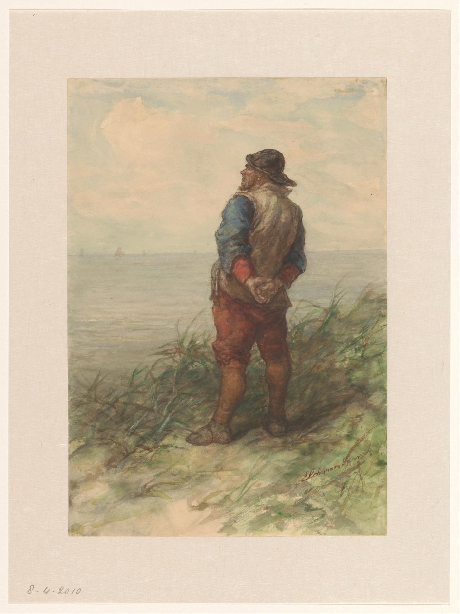 Marinero de las dunas con vistas al mar de Elchanon Verveer