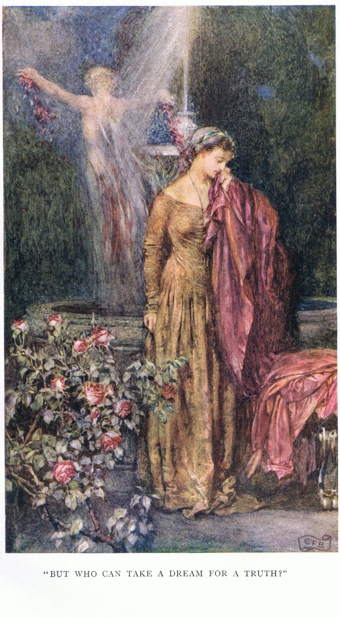 "Pero quién puede tomar un sueño por una verdad" de Eleanor Fortescue Brickdale