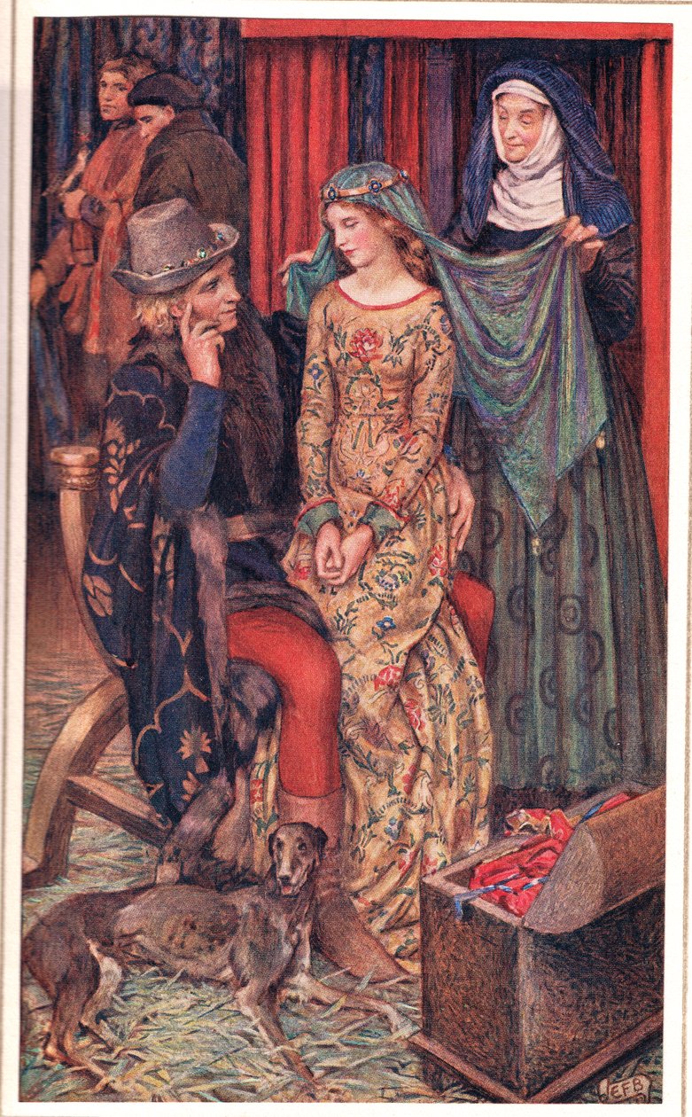 Enid, ilustración de "Idilios del Rey" de Alfred Tennyson (1809-92), publicado por Hodder & Stoughton de Eleanor Fortescue Brickdale