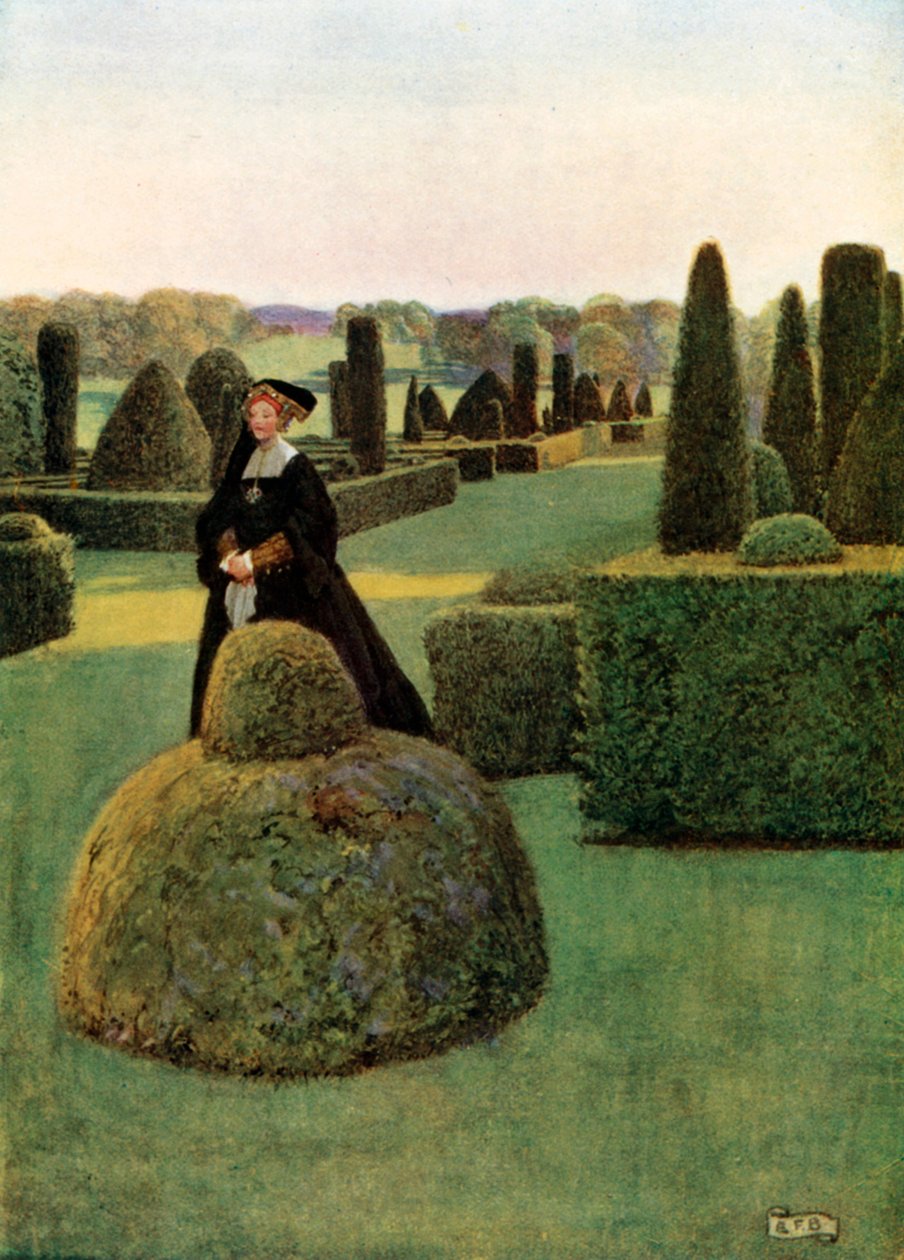 Fair Rosamond. Thomas Delone. Fair Rosamond (litografía en color) de Eleanor Fortescue-Brickdale