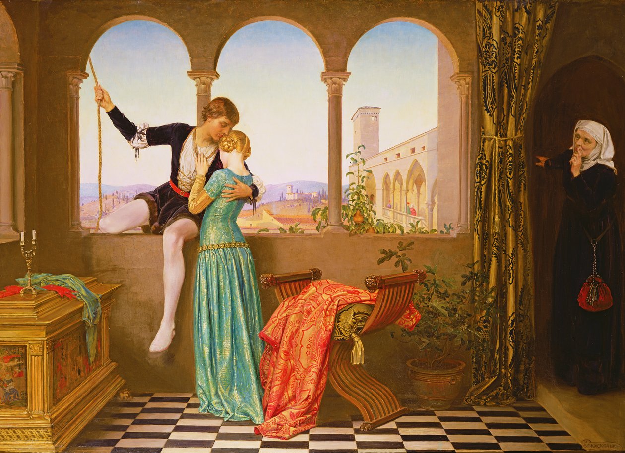 Adiós - un beso, y descenderé (óleo sobre lienzo) de Eleanor Fortescue Brickdale