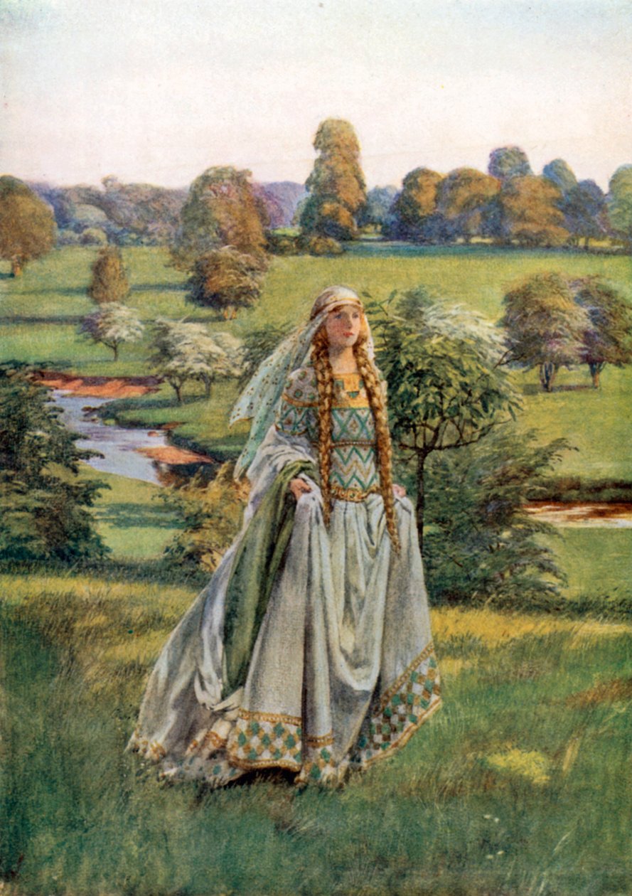 Ginebra. Tennyson (litografía en color) de Eleanor Fortescue-Brickdale