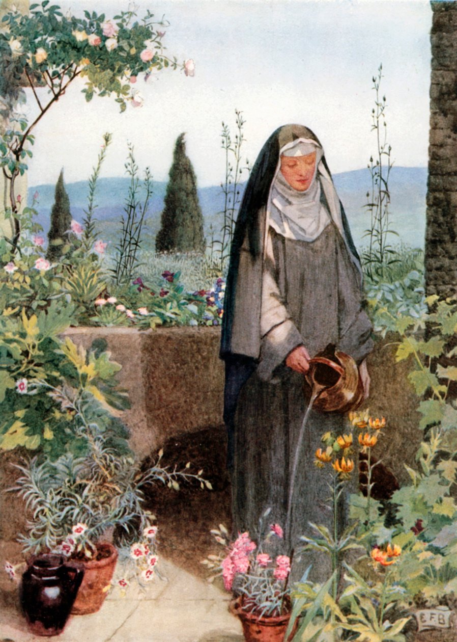 Santa Clara (litografía en color) de Eleanor Fortescue-Brickdale