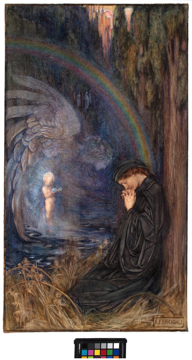 El niño póstumo, c. 1904 (acuarela y gouache sobre papel) de Eleanor Fortescue Brickdale