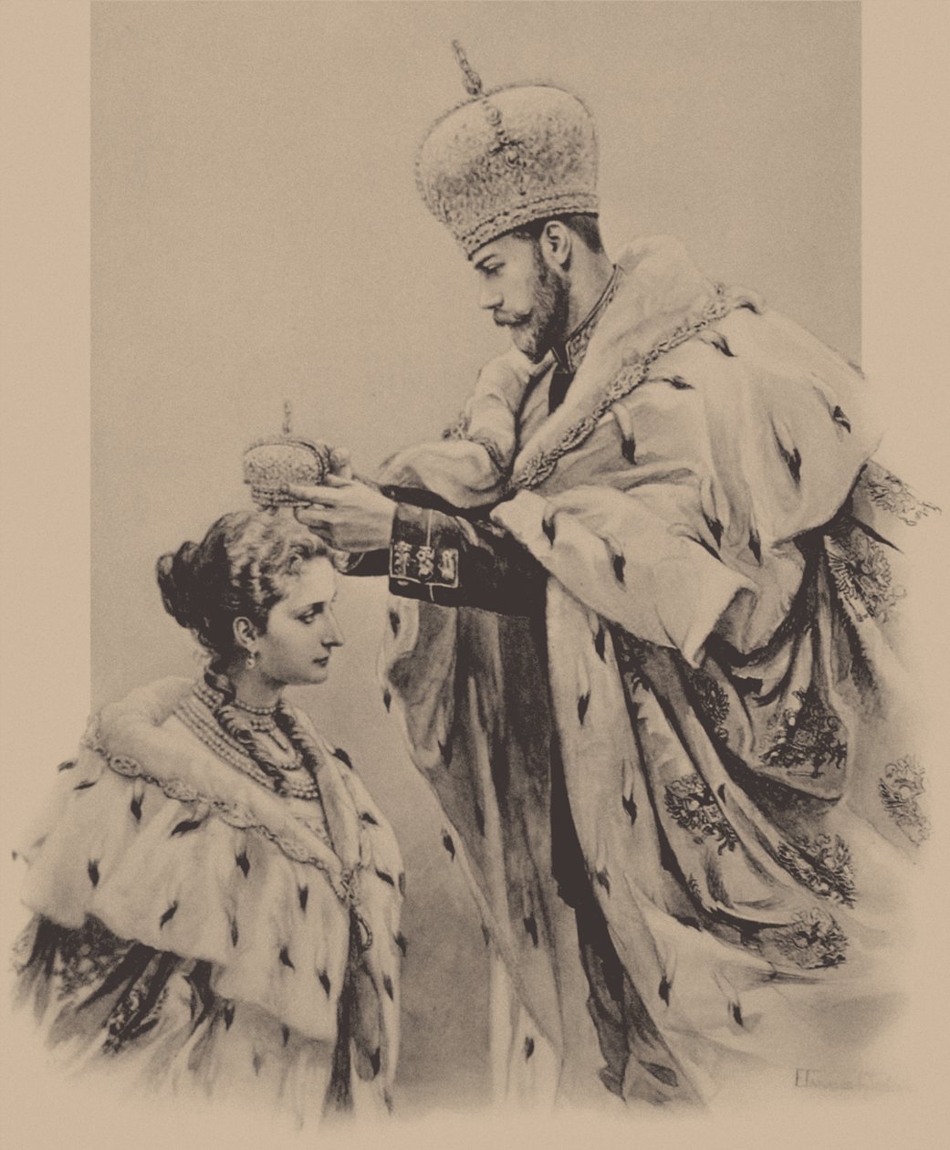 La coronación de la emperatriz Alexandra Fyorodovna, 1899 de Elena Petrovna Samokish Sudkovskaya