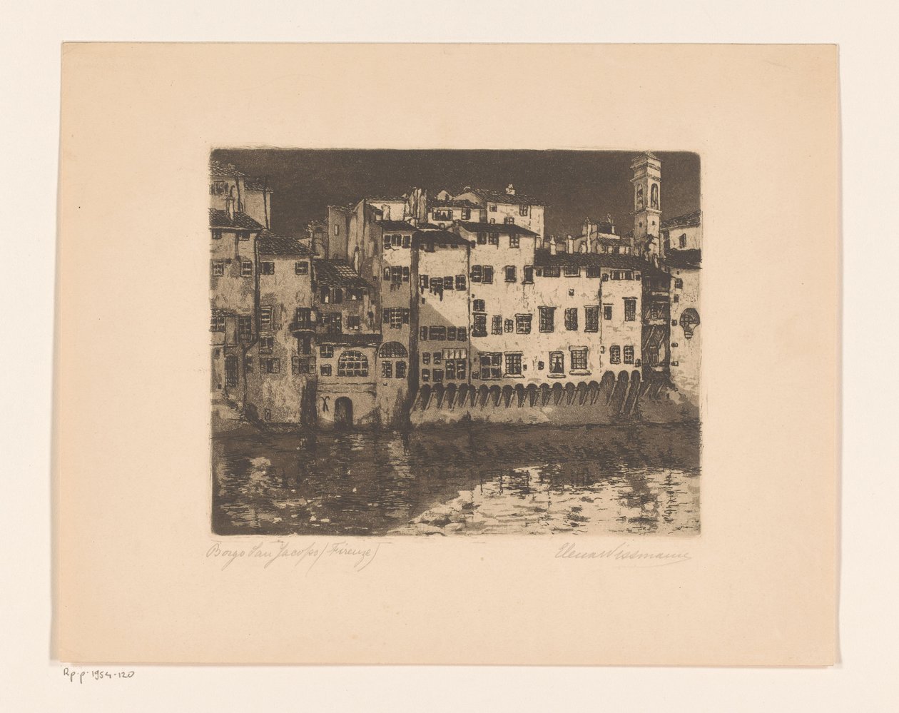 Borgo San Jacopo (Florencia) (título original del objeto) de Elena Wissmann (signed by artist)
