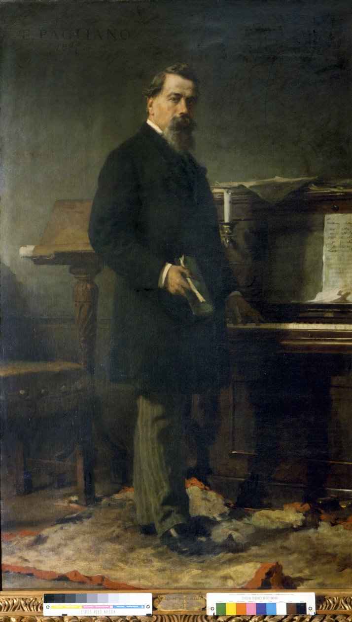 Amilcare Ponchielli (1834 - 1886). Compositor italiano. Pintura de Eleuterio Pagliano. de Eleuterio Pagliano