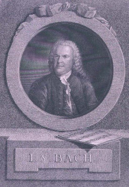 Añadir 38072 f.5 Johann Sebastian Bach (1685-1750), compositor alemán, grabado por S.G. Kutner de Elias Gottleib (after) Haussmann
