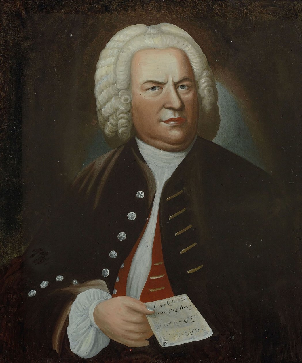 Retrato de Johann Sebastian Bach, mediados del siglo XVIII de Elias Gottlob Haussmann