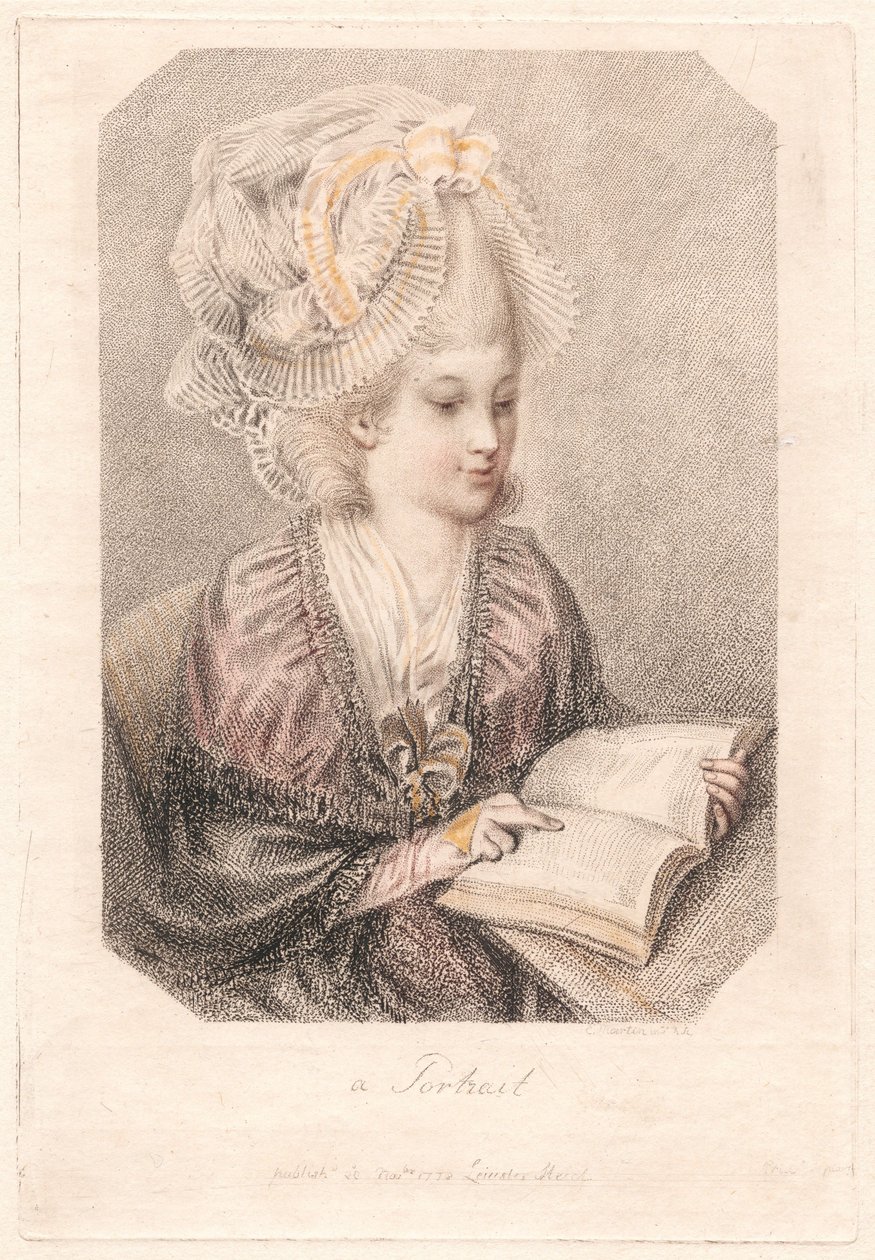 Un retrato (Joven leyendo un libro) de Elias Martin
