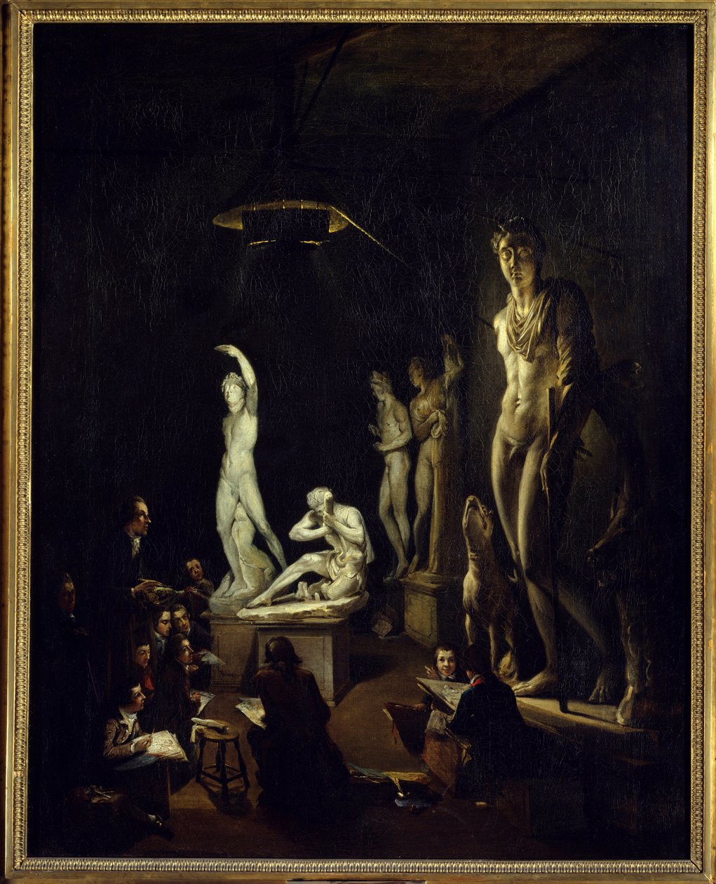 Sala de fundición de la Real Academia de Londres en 1770 de Elias Martin