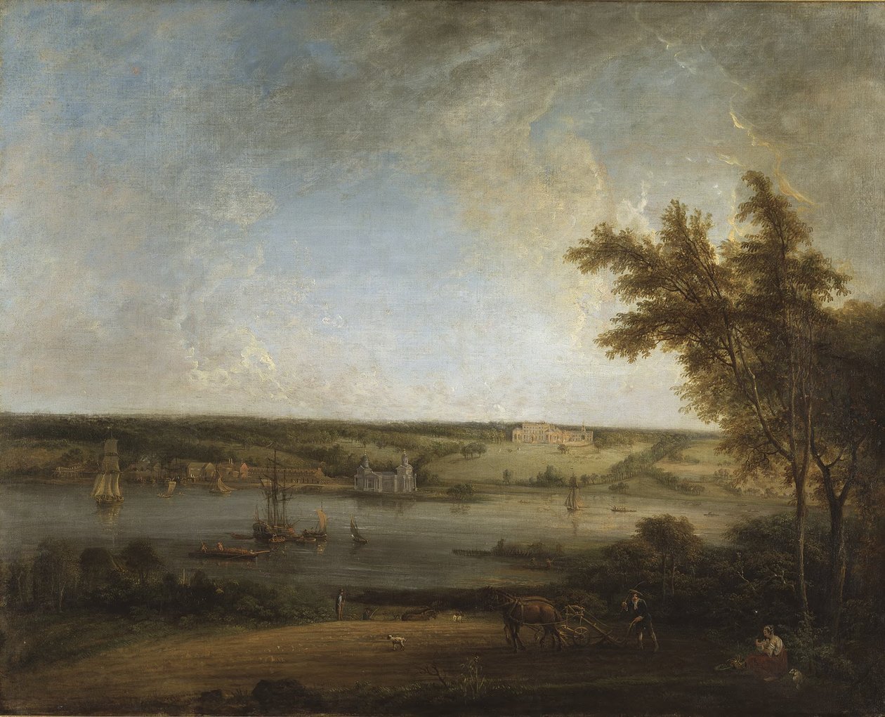 Paisaje inglés desde Mistley Hall, Essex de Elias Martin