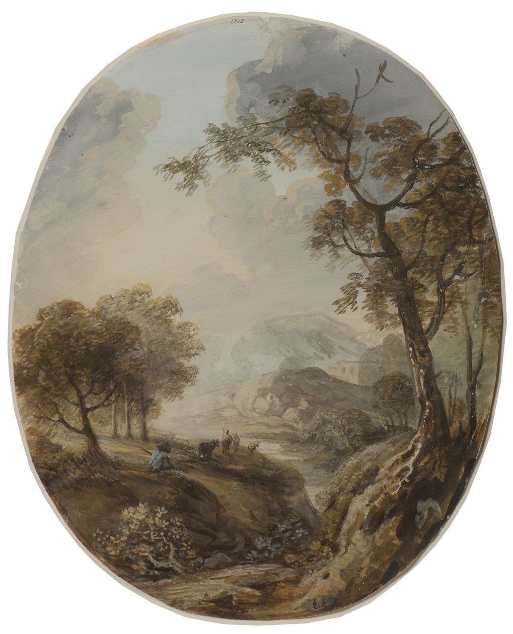 Paisaje con un pastor de Elias Martin