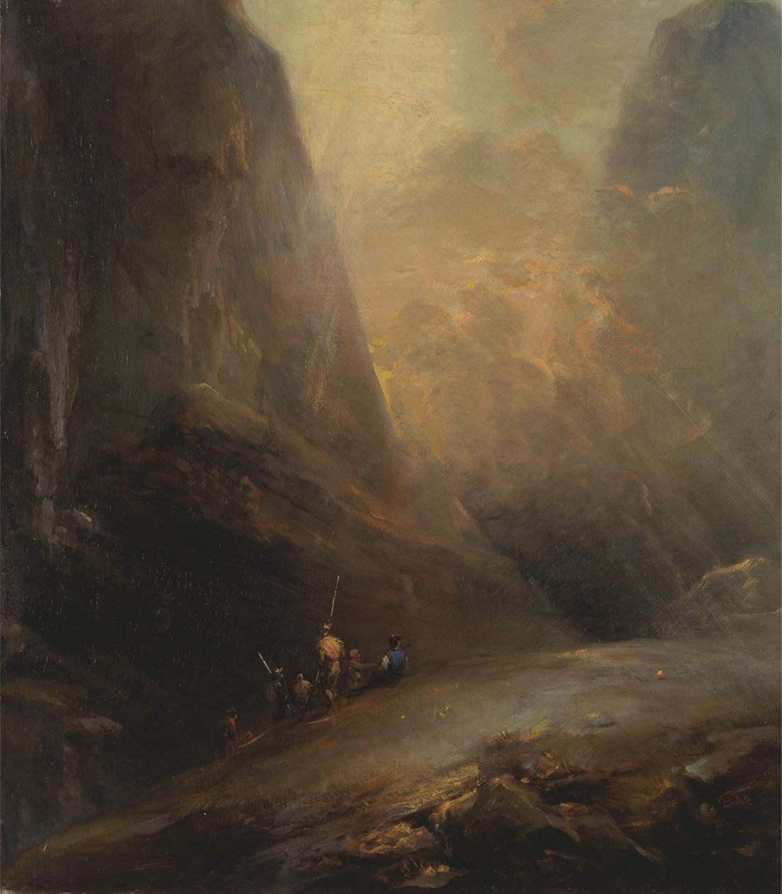 Paisaje montañoso con Banditti de Elias Martin